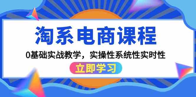 淘系电商课程，0基础实战教学，实操性系统性实时性（15节课）-白芸资源网