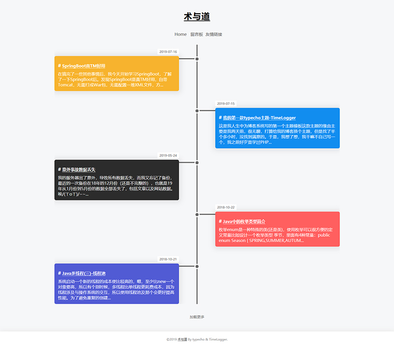 响应式typecho时间轴主题TimeLogger-白芸资源网