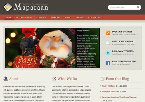 清新大气的 WordPress 公司主题 企业模板Maparaan-白芸资源网