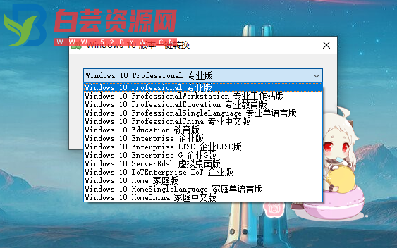 【电脑软件】Win10版本一键转换工具-白芸资源网