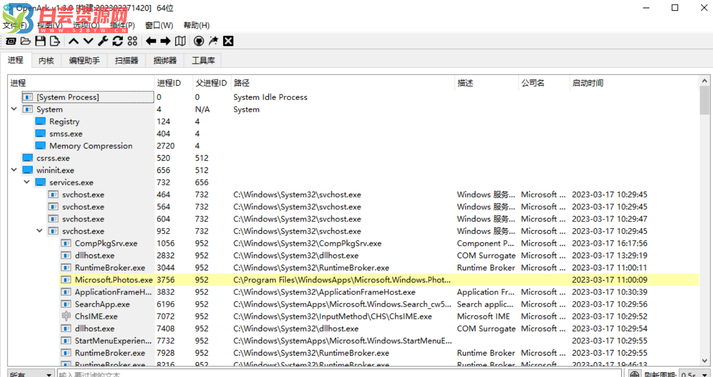 开源恶意程序对抗工具 OpenArk 1.3.0-白芸资源网