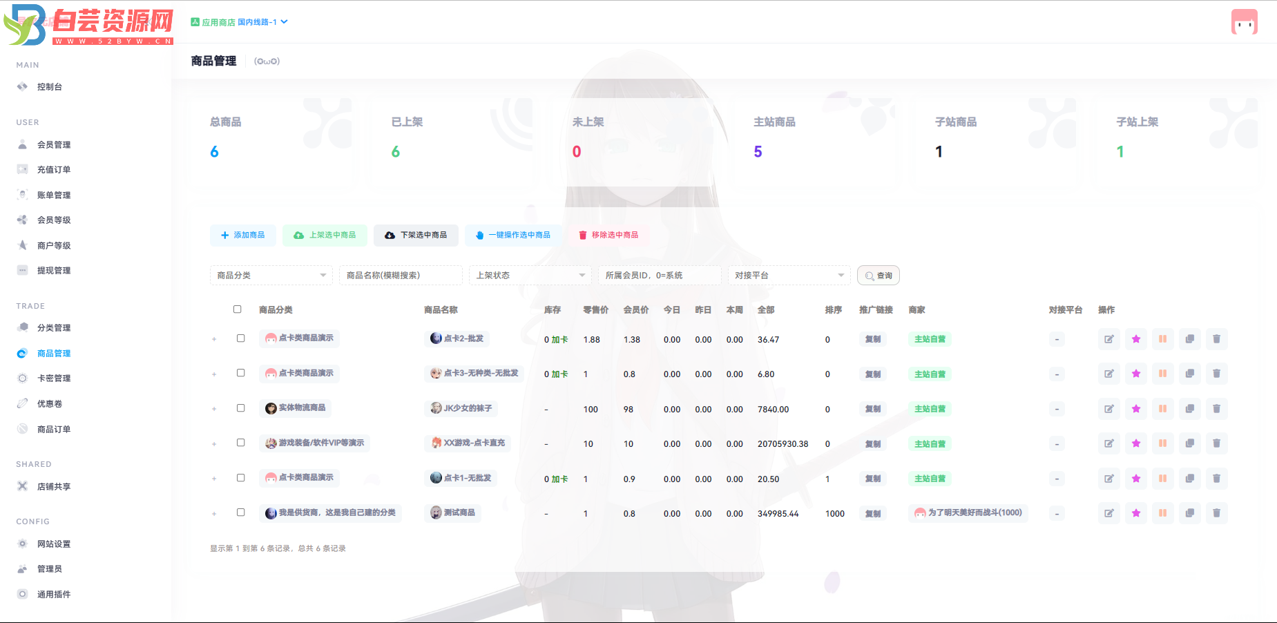 异次元发卡源码系统/荔枝发卡V3.0二次元风格发卡网全开源源码-白芸资源网