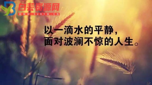 有哲理有深度的生活文案-白芸资源网