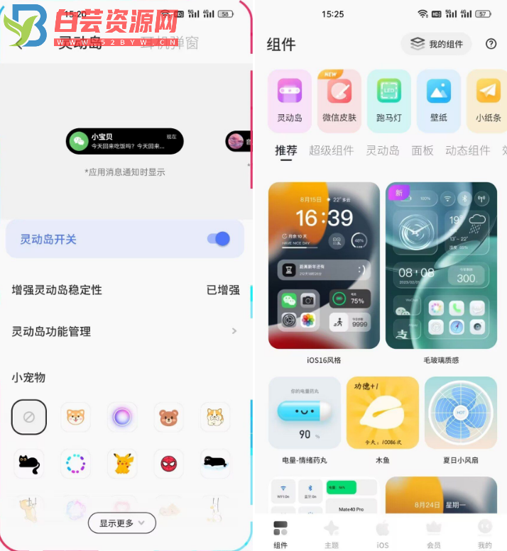 灵动岛桌面插件Colorful Widget v5.0高级版-白芸资源网