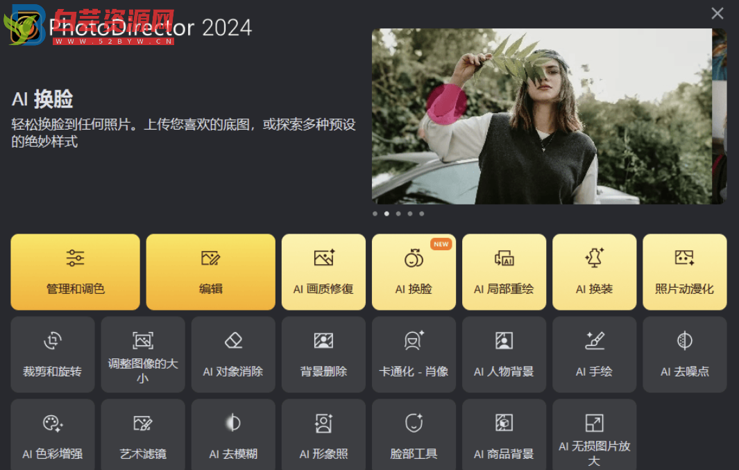 相片大师一键AI换脸绿色便携版-白芸资源网