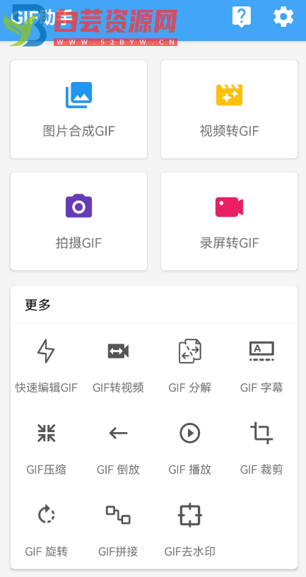 Gif 助手是一款功能强大的图片处理软件，将多张图片合成一张动态GIF图-白芸资源网