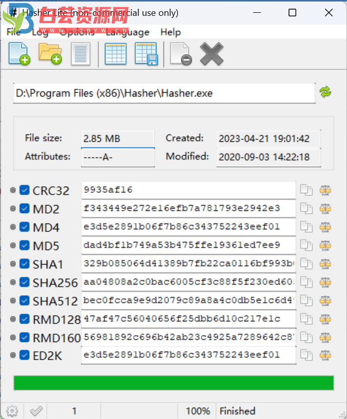 Hasher Lite v4.1.0.2 Beta 文件哈希生成器-白芸资源网