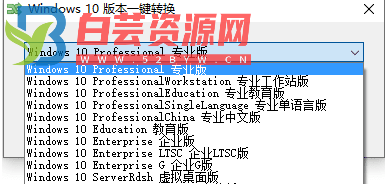 Win10版本一键转换-白芸资源网