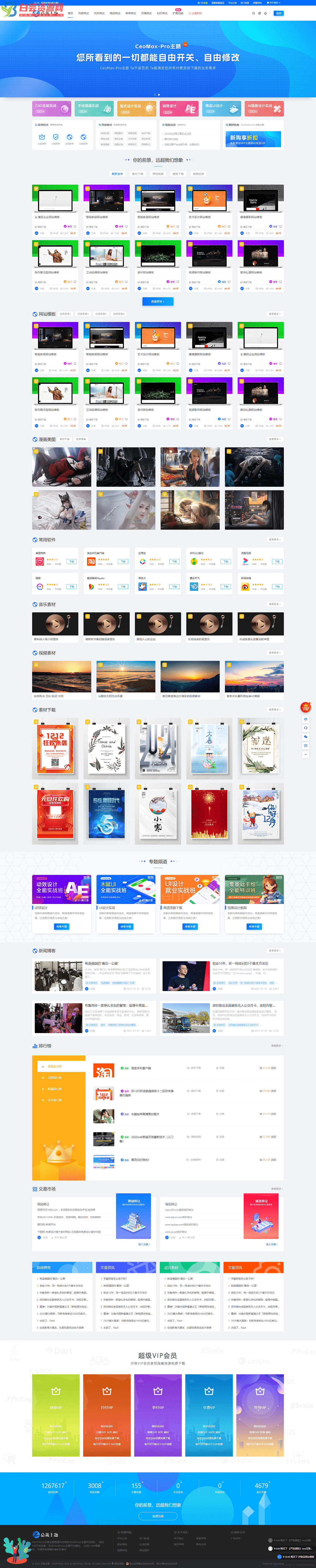 WordPress 资源展示型下载类主题 CeoMax-Pro_v7.6 开心版-白芸资源网